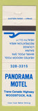 Matchbook Cover - Panorama Motel Woodstock NB