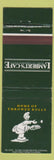 Matchbook Cover - Lambert's Cafe Throwed Rolls WEAR