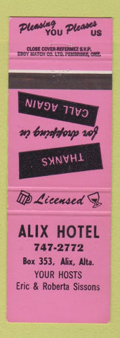 Matchbook Cover - Alix Hotel AB neon pink