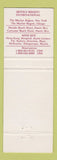 Matchbook Cover - Regent Hotel Montreal QC WEAR
