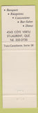 Matchbook Cover - Le Seville Hotel ST Laurent QC WEAR