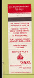 Matchbook Cover - Kingsway Tavern Restaurant BBQ Pizza  Ottawa ON
