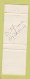 Matchbook Cover - Kingsway Tavern Restaurant BBQ Pizza  Ottawa ON