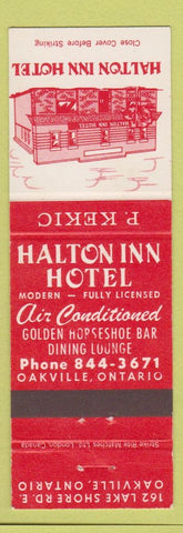 Matchbook Cover - Halton Inn Hotel Oakville ON