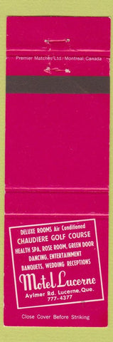 Matchbook Cover - Motel Lucerne QC