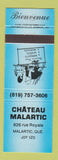 Matchbook Cover - Chateau Malartic QC