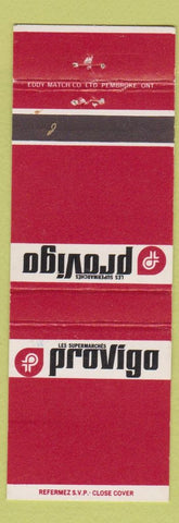 Matchbook Cover - Les Supermarket Provigo Canada