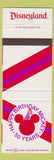Matchbook Cover - Disneyland Anaheim CA Mickey Mouse 50th Birthday
