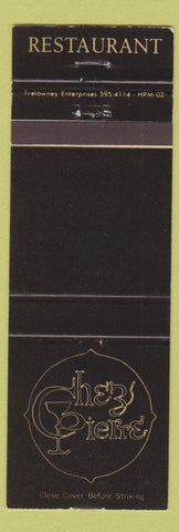 Matchbook Cover - Chez Pierre Restaurant Victoria BC