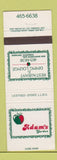 Matchbook Cover - Adam's Garden Toronto ON