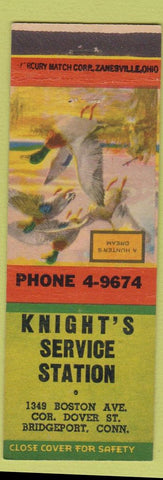 Matchbook Cover - Knight's Service oil gas Bridgeport CT Hunter's Dream