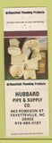 Matchbook Cover - Hubbard Pipe Supply Fayetteville NC toilets sinks