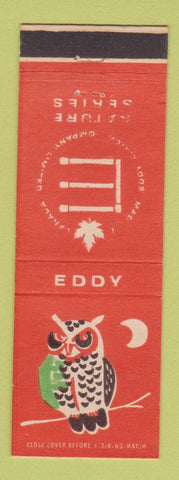 Matchbook Cover - Eddy Matches Nature Series Owl Canada