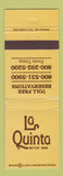 Matchbook Cover - La Quinta Motor Inns CHAIN