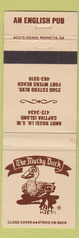 Matchbook Cover - Mucky Duck English Pub Fort Myers FL Captiva Island WEAR
