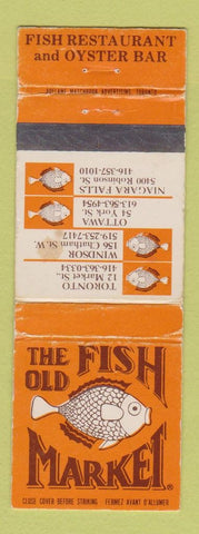 Matchbook Cover - Old Fish Market Niagara Falls Toronto Ottawa ON WORN