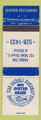 Matchbook Cover - London Fishery Seafood Hamilton ON WEAR