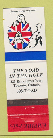 Matchbook Cover - Toad in the Hole Toronto ON