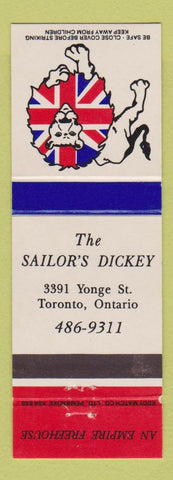 Matchbook Cover - Sailor's Dickey Toronto ON