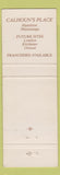 Matchbook Cover - Calhoun's Place BBQ Canada WORN
