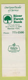 Matchbook Cover - River Forest Bank IL WEAR