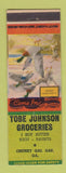 Matchbook Cover - Tobe Johnson Grocery Chunky Gal Gap GA Hunter's Dream