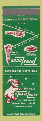 Matchbook Cover - Travel Lodge Cleveland OH Cleveland Stadium Terminal Tower