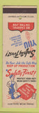 Matchbook Cover - Work Place Safety Goodyear Mills Atco GA tires