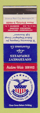 Matchbook Cover - Government Employees Insurance Washington DC #2