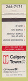 Matchbook Cover - Calgary Tower AB CP Hotels