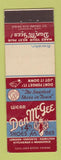 Matchbook Cover - Dan McGee Shoes London Toronto Hamilton Kitchener ON CREASE