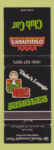 Matchbook Cover - O'Sullivan's Club Car Hamilton ON