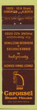 Matchbook Cover - Carousel Steak House Edmonton AB