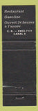 Matchbook Cover - Le Martinet Restaurant LA Pocatiere QC
