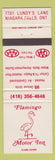 Matchbook Cover - Flamingo Motor Inn Niagara Falls ON