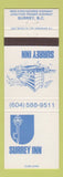 Matchbook Cover - Surrey Inn Surrey BC