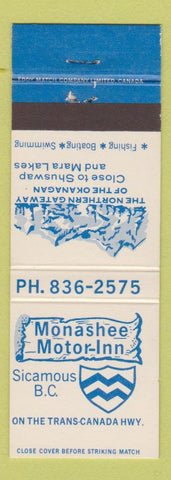 Matchbook Cover - Monashee Motor Inn Sicamous BC