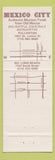 Matchbook Cover - Mexico City Restaurant Fullerton CA Long Beach