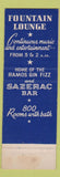 Matchbook Cover - Roosevelt Hotel New Orleans LA