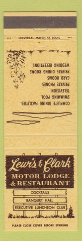 Matchbook Cover - Lewis and Clark Motor Lodge Restaurant East Alton IL