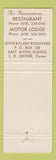 Matchbook Cover - Lewis and Clark Motor Lodge Restaurant East Alton IL