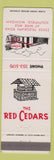 Matchbook Cover - Red Cedars Southfield MI restaurant