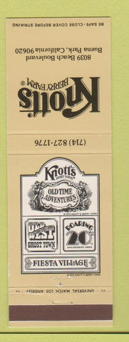 Matchbook Cover - Knott's Berry Farm Buena Park CA amusement