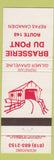 Matchbook Cover - Brasserie Du Pont QC
