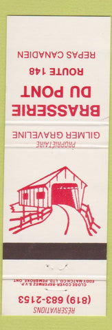 Matchbook Cover - Brasserie Du Pont QC