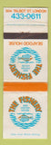 Matchbook Cover - Fishery London ON seafood WORN