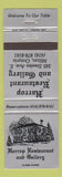 Matchbook Cover - Harrop Restaurant Gallery Milton ON