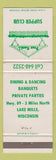 Matchbook Cover - Pine Knoll Supper Club Lake Mills WI WEAR