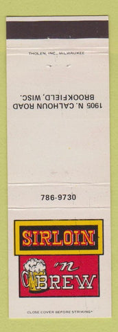 Matchbook Cover - Sirloin and Brew Brookfield WI WEAR
