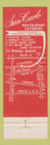 Matchbook Cover - San Carlo Restaurant Lyndhurst NJ